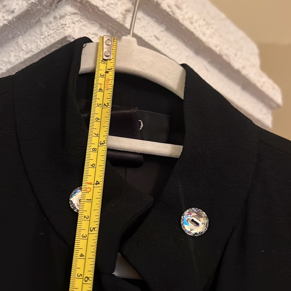 $2999 Loris Azzaro Sz42 Elegant Black Button-Down Dress - Picture 13 of 15